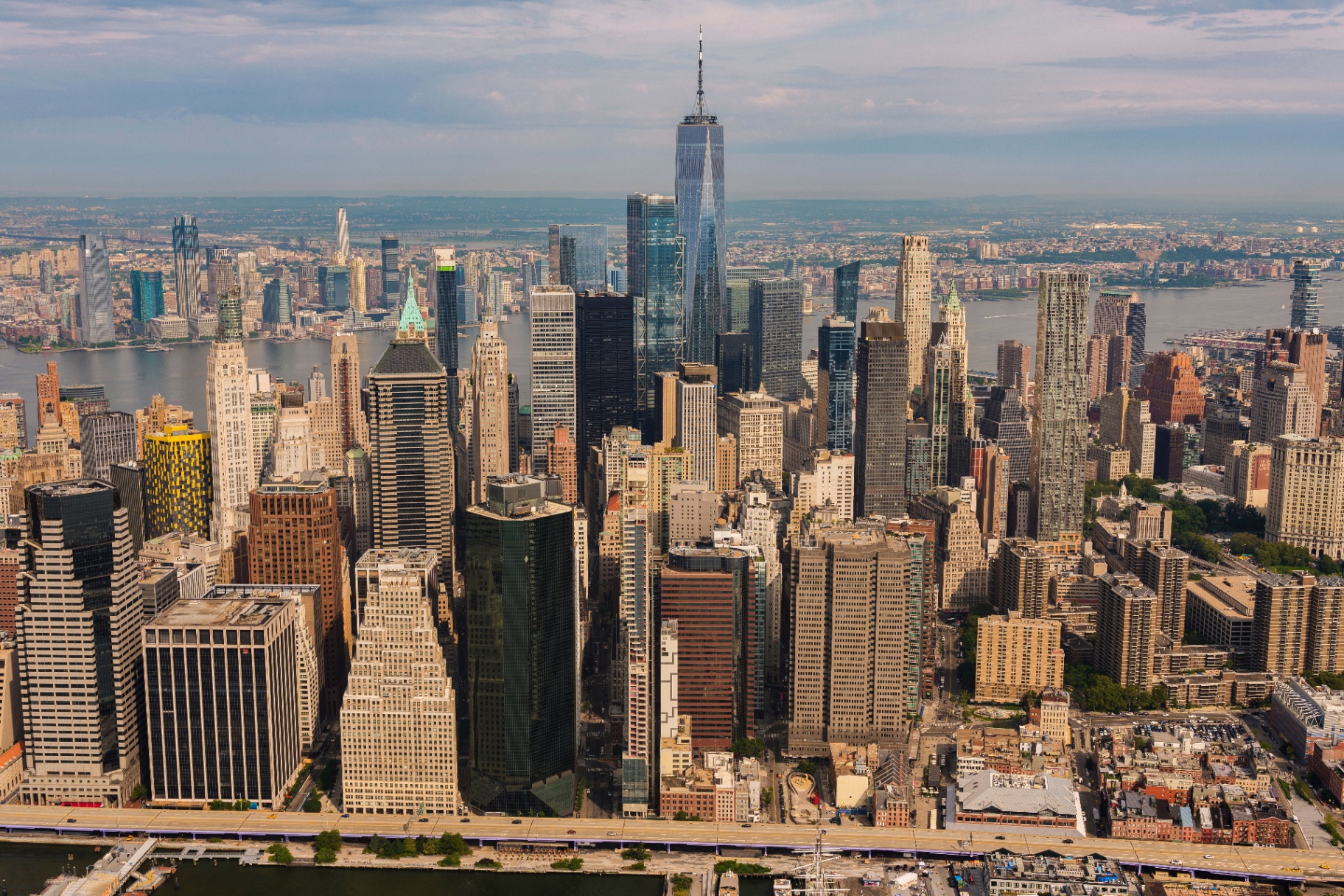 New York City skyline along the Hudson River